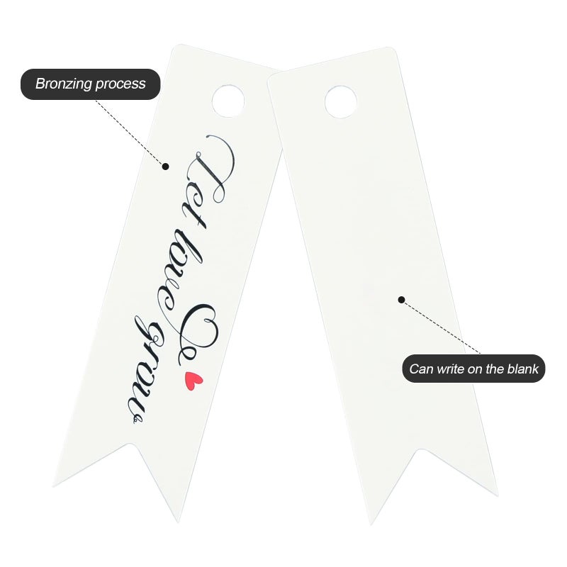 G2PLUS 100 Pcs Wedding Favor Tags - Let Love Grow Gift Tags with String for Valentie's, Wedding, Annivery Party Favors - Image 3